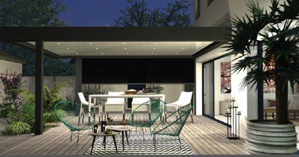 Votre terrasse couverte et éclairé avec nos pergolas bioclimatiques à lames orientables en Haute Garonne et Occitanie